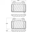 Jeu de 4 plaquettes de frein STOPTECH 308.13680 - Visuel 3