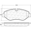 Jeu de 4 plaquettes de frein avant STOPTECH 308.13160 - Visuel 2