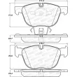 Jeu de 4 plaquettes de frein avant STOPTECH 308.12940 - Visuel 2