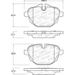 Jeu de 4 plaquettes de frein STOPTECH 308.14730 - Visuel 2