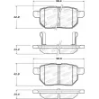 Jeu de 4 plaquettes de frein STOPTECH 308.14230 - Visuel 2