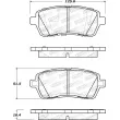 Jeu de 4 plaquettes de frein avant STOPTECH 308.14541 - Visuel 2