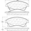 Jeu de 4 plaquettes de frein avant STOPTECH 308.15220 - Visuel 2