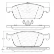 Jeu de 4 plaquettes de frein avant STOPTECH 308.16450 - Visuel 1