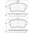 Jeu de 4 plaquettes de frein STOPTECH 308.16302 - Visuel 2