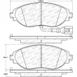 Jeu de 4 plaquettes de frein avant STOPTECH 308.16330 - Visuel 2