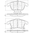 Jeu de 4 plaquettes de frein avant STOPTECH 308.16530 - Visuel 2