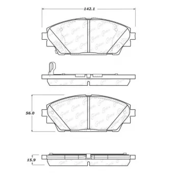 Jeu de 4 plaquettes de frein avant STOPTECH 308.17280