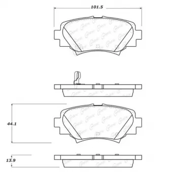 Jeu de 4 plaquettes de frein STOPTECH