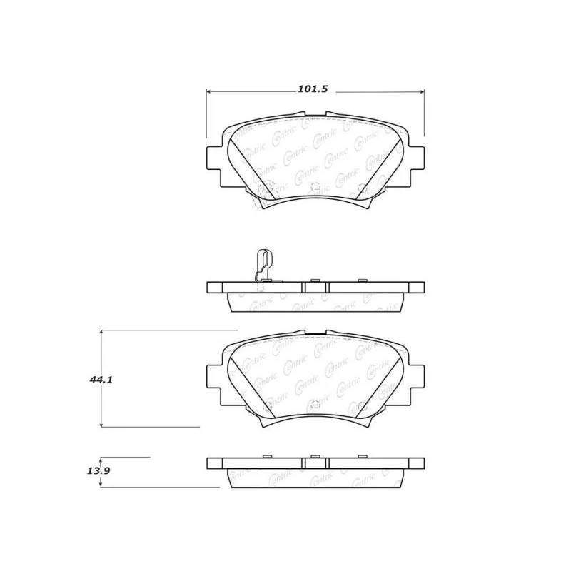 Jeu de 4 plaquettes de frein STOPTECH 308.17290