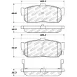 Jeu de 4 plaquettes de frein STOPTECH 309.05400 - Visuel 2