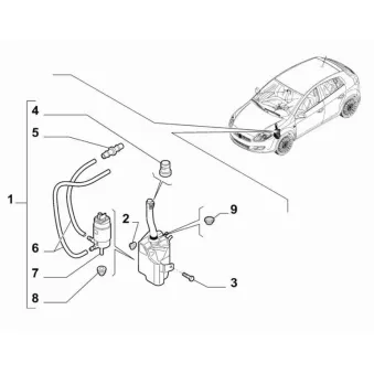 Réservoir de liquide de lave-glace OE 51789344