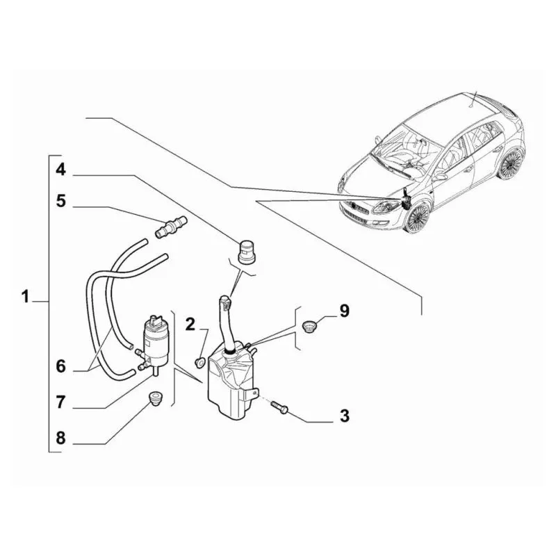 Réservoir de liquide de lave-glace OE 51789344