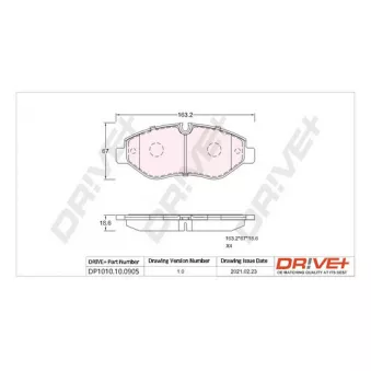Jeu de 4 plaquettes de frein avant Dr!ve+ DP1010.10.0905