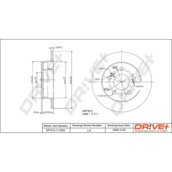Jeu de 2 disques de frein arrière Dr!ve+ DP1010.11.0020
