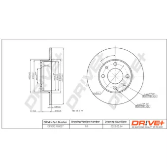 Jeu de 2 disques de frein arrière Dr!ve+ DP1010.11.0027
