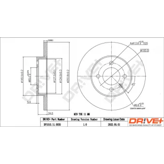 Jeu de 2 disques de frein avant Dr!ve+ DP1010.11.0035