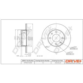 Jeu de 2 disques de frein arrière Dr!ve+ DP1010.11.0036