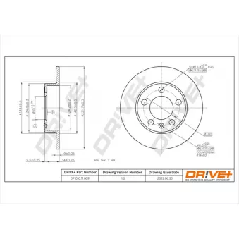 Jeu de 2 disques de frein arrière Dr!ve+ DP1010.11.0091