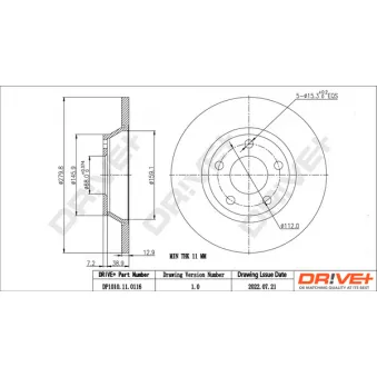 Jeu de 2 disques de frein avant Dr!ve+ DP1010.11.0116