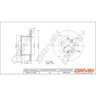 Jeu de 2 disques de frein arrière Dr!ve+ DP1010.11.0122