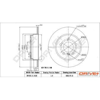 Jeu de 2 disques de frein arrière Dr!ve+ DP1010.11.0125