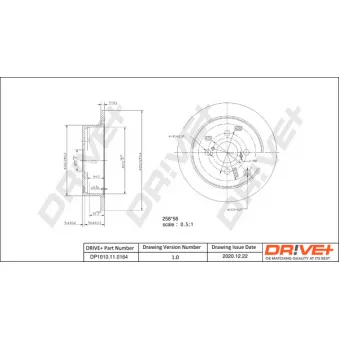 Jeu de 2 disques de frein arrière Dr!ve+ DP1010.11.0164
