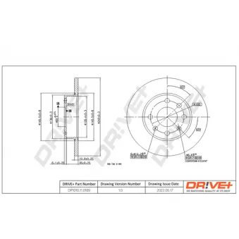 Jeu de 2 disques de frein avant Dr!ve+ DP1010.11.0189