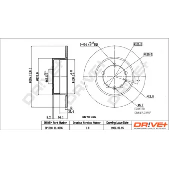 Jeu de 2 disques de frein arrière Dr!ve+ DP1010.11.0206