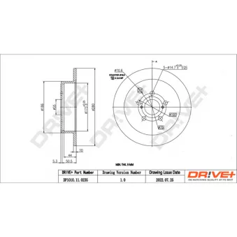 Jeu de 2 disques de frein arrière Dr!ve+ DP1010.11.0235