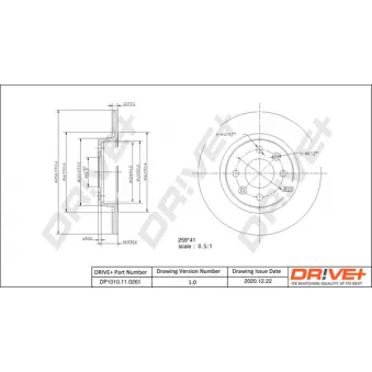 Jeu de 2 disques de frein avant Dr!ve+ DP1010.11.0261