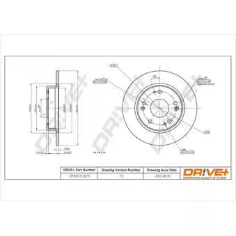 Jeu de 2 disques de frein arrière Dr!ve+ DP1010.11.0273