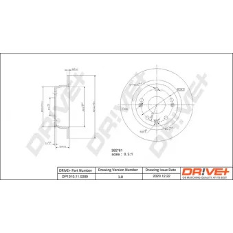 Jeu de 2 disques de frein arrière Dr!ve+ DP1010.11.0289