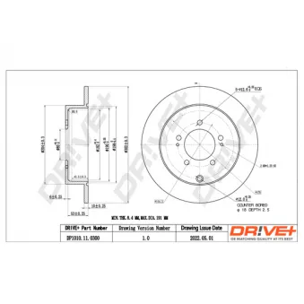 Jeu de 2 disques de frein arrière Dr!ve+ DP1010.11.0300