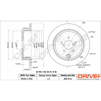Jeu de 2 disques de frein arrière Dr!ve+ DP1010.11.0315