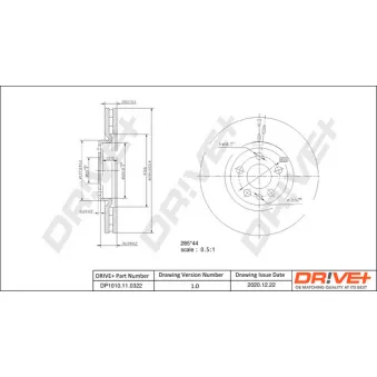 Jeu de 2 disques de frein avant Dr!ve+ DP1010.11.0322