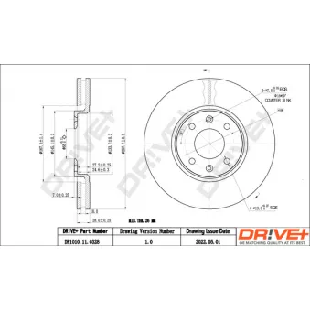 Jeu de 2 disques de frein avant Dr!ve+ DP1010.11.0328