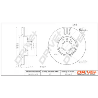 Jeu de 2 disques de frein avant Dr!ve+ DP1010.11.0336