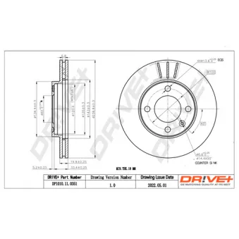 Jeu de 2 disques de frein avant Dr!ve+ DP1010.11.0351