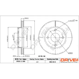 Jeu de 2 disques de frein avant Dr!ve+ DP1010.11.0359