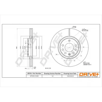Jeu de 2 disques de frein avant Dr!ve+ DP1010.11.0361