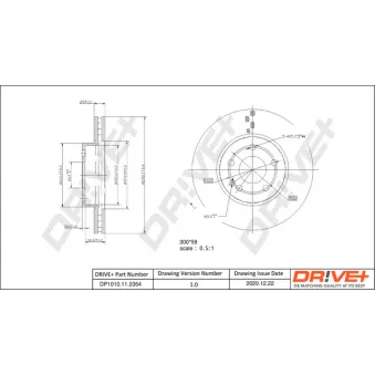 Jeu de 2 disques de frein avant Dr!ve+ DP1010.11.0364