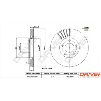 Jeu de 2 disques de frein avant Dr!ve+ DP1010.11.0368