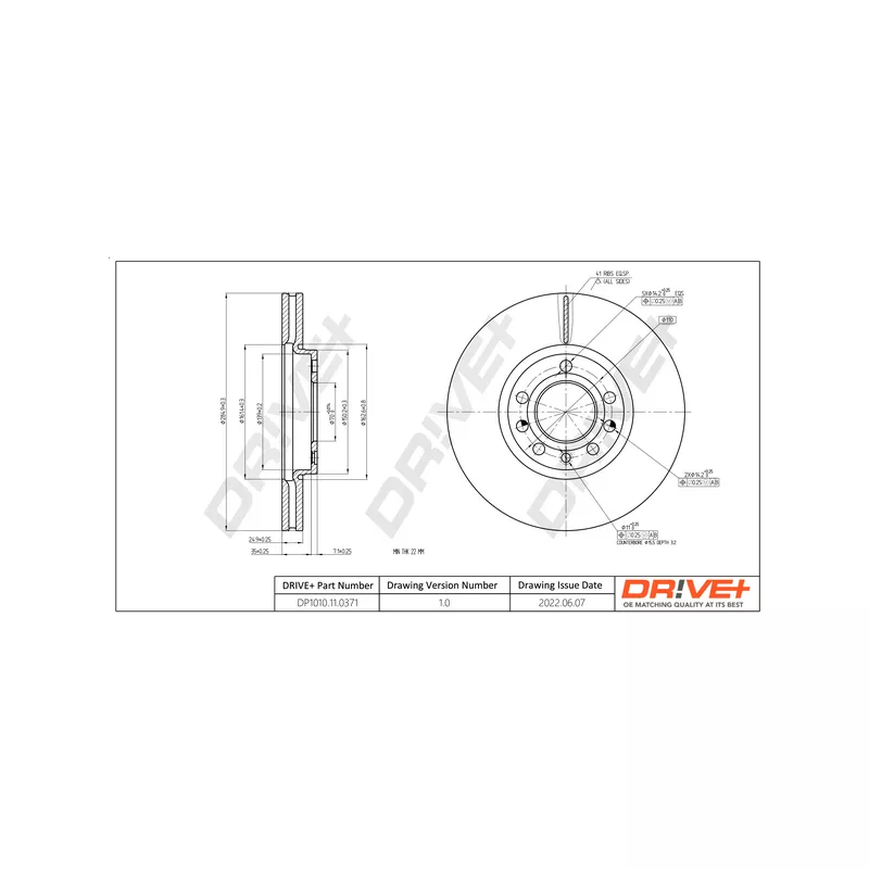 Jeu de 2 disques de frein avant Dr!ve+ DP1010.11.0371