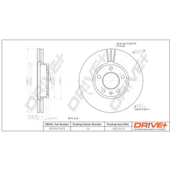 Jeu de 2 disques de frein avant Dr!ve+ DP1010.11.0375