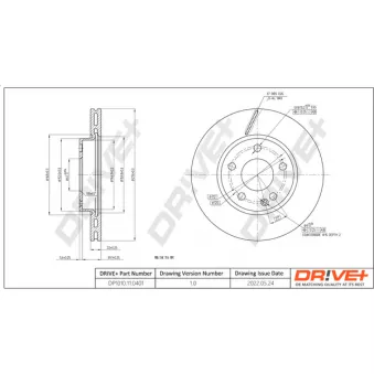 Jeu de 2 disques de frein avant Dr!ve+ DP1010.11.0401
