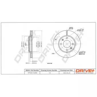 Jeu de 2 disques de frein avant Dr!ve+ DP1010.11.0406