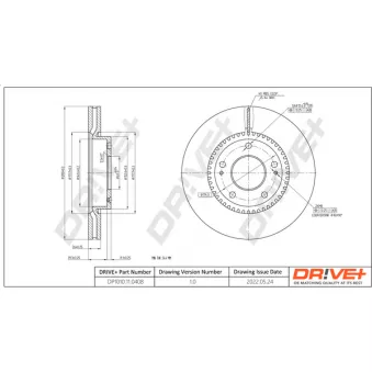 Jeu de 2 disques de frein avant Dr!ve+ DP1010.11.0408