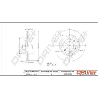 Jeu de 2 disques de frein avant Dr!ve+ DP1010.11.0415