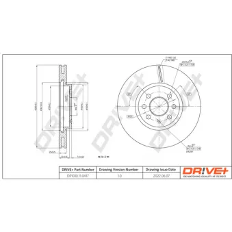 Jeu de 2 disques de frein avant Dr!ve+ DP1010.11.0417